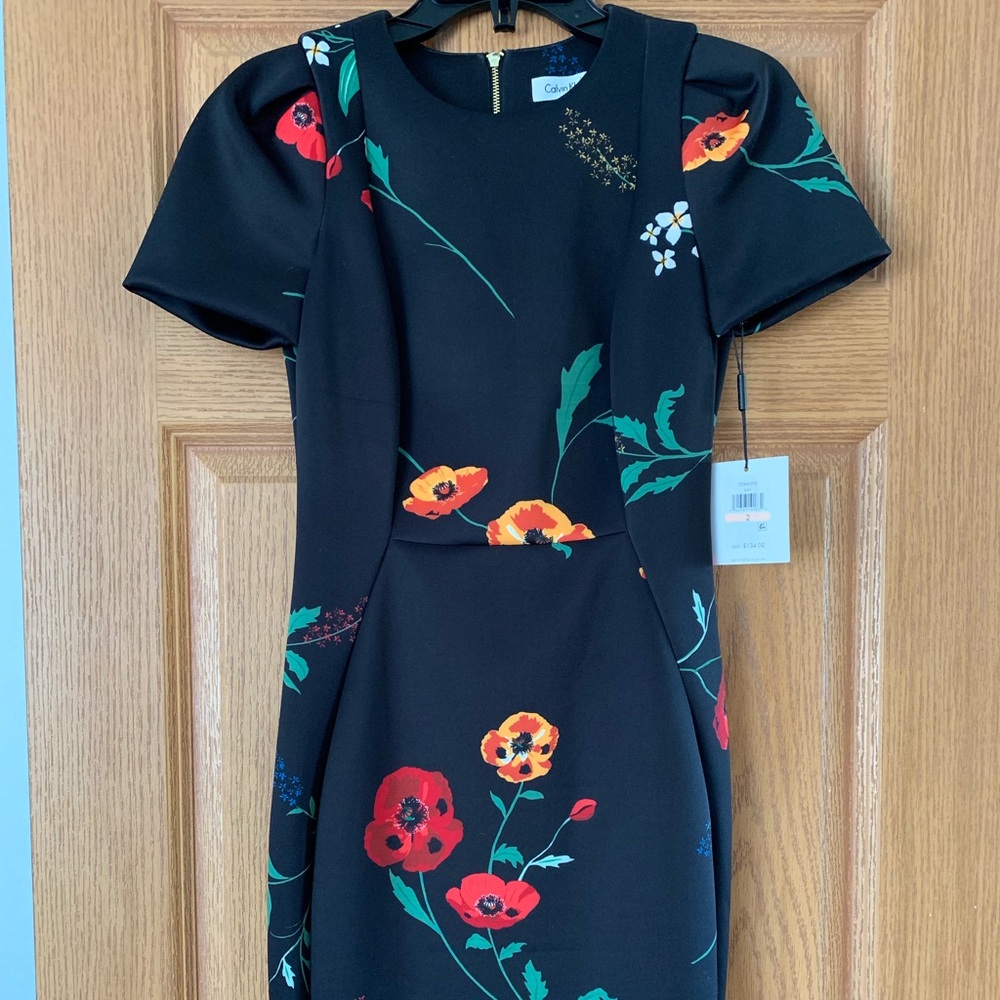 Calvin Klein floral pencil dress